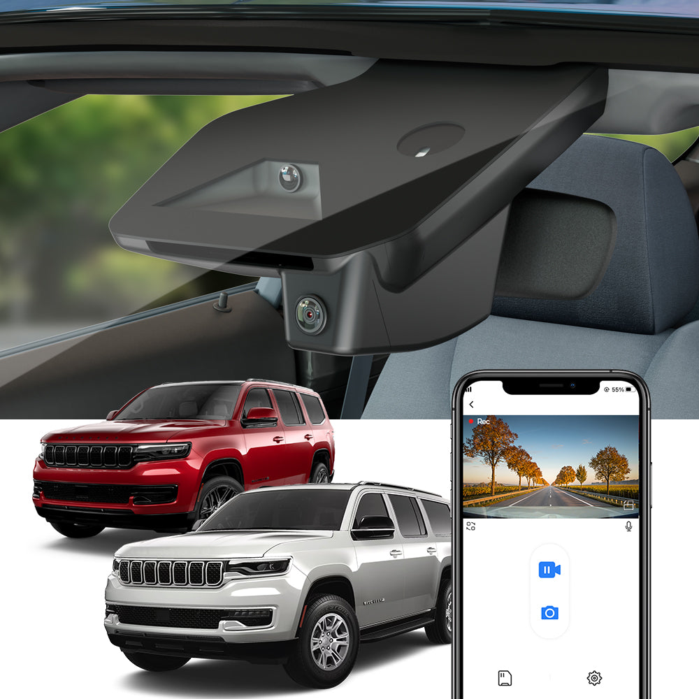 FITCAMX Dash Cam for Jeep Wagoneer, Grand Wagoneer, Grand Wagoneer L, 2022 - 2026