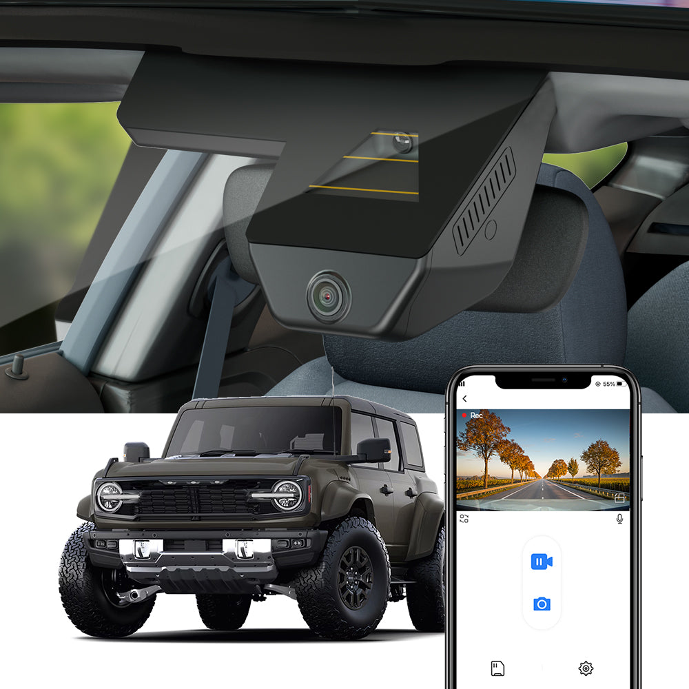 FITCAMX Dash Cam for Ford Bronco, Bronco Raptor 2025 2026