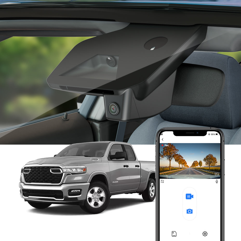 FITCAMX Dash Cam for Ram 1500 RHO Limited Tungsten Longhorn Bighorn Laramie Tradesman Rebel 2025-2026