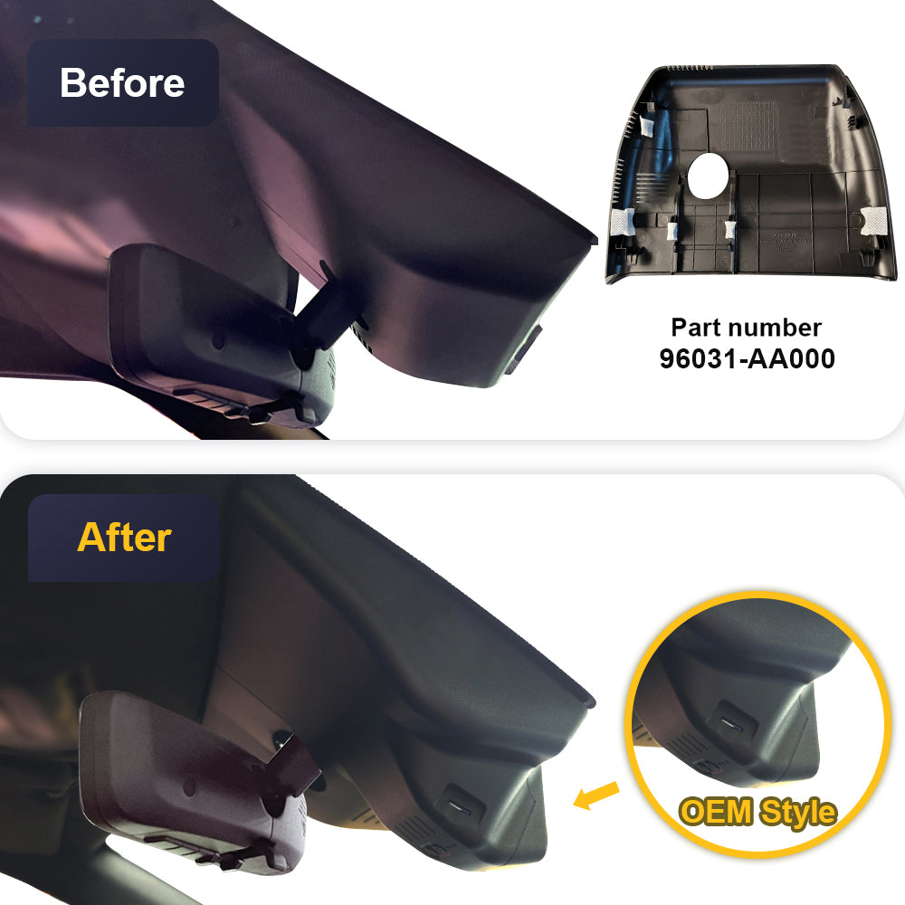 FITCAMX Dash Cam for Hyundai Elantra and Elantra N 2021-2026 (Rear Mirror Cover part number 96031-AA000)