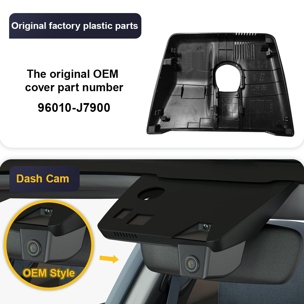 FITCAMX Dash Cam for Kia Ceed 2018-2023 (Right-hand drive car) (Rear Mirror Cover part number 96010-J7900)