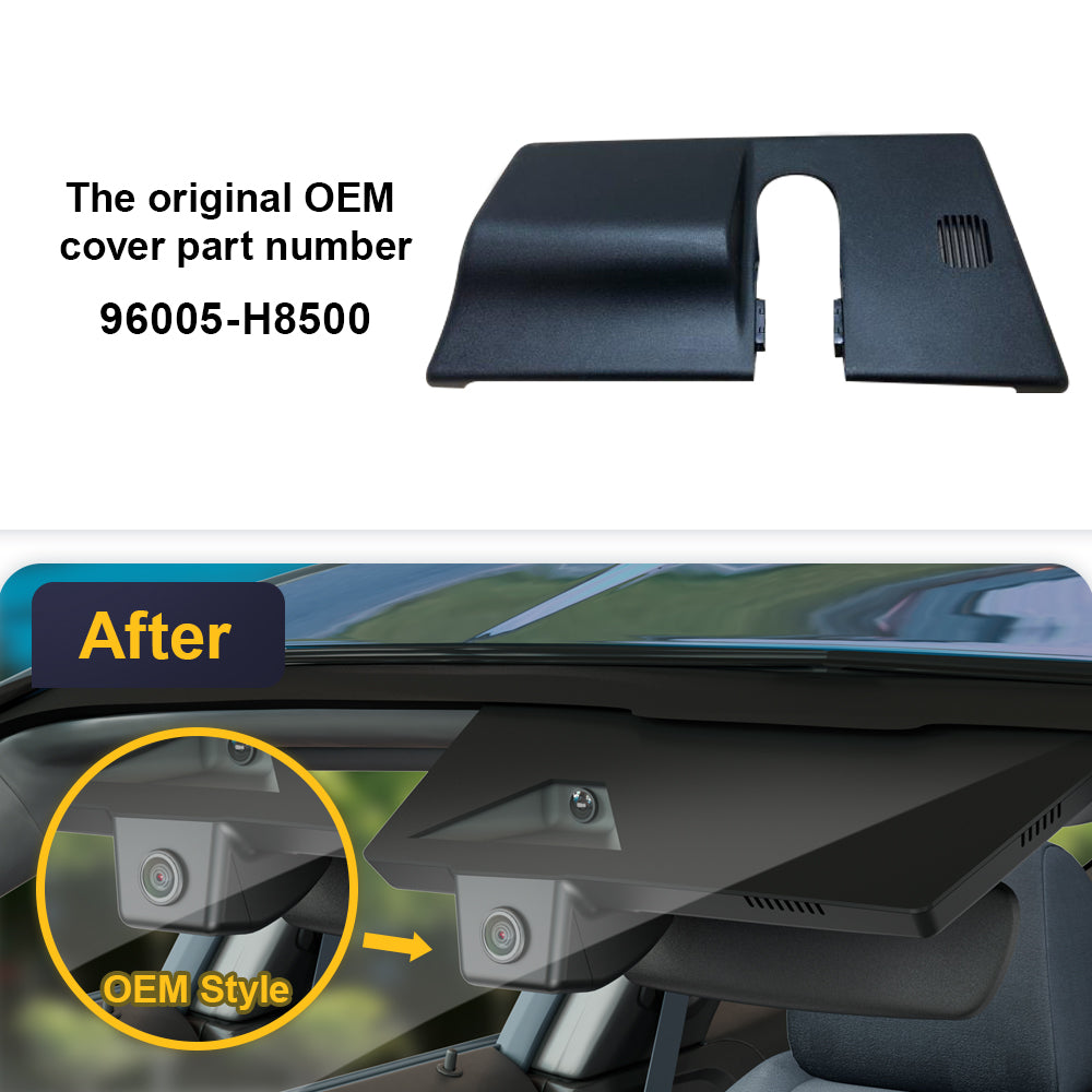 FITCAMX Dash Cam for Kia Rio 2021 - 2023 (Rear Mirror Cover part number 96005-H8500)