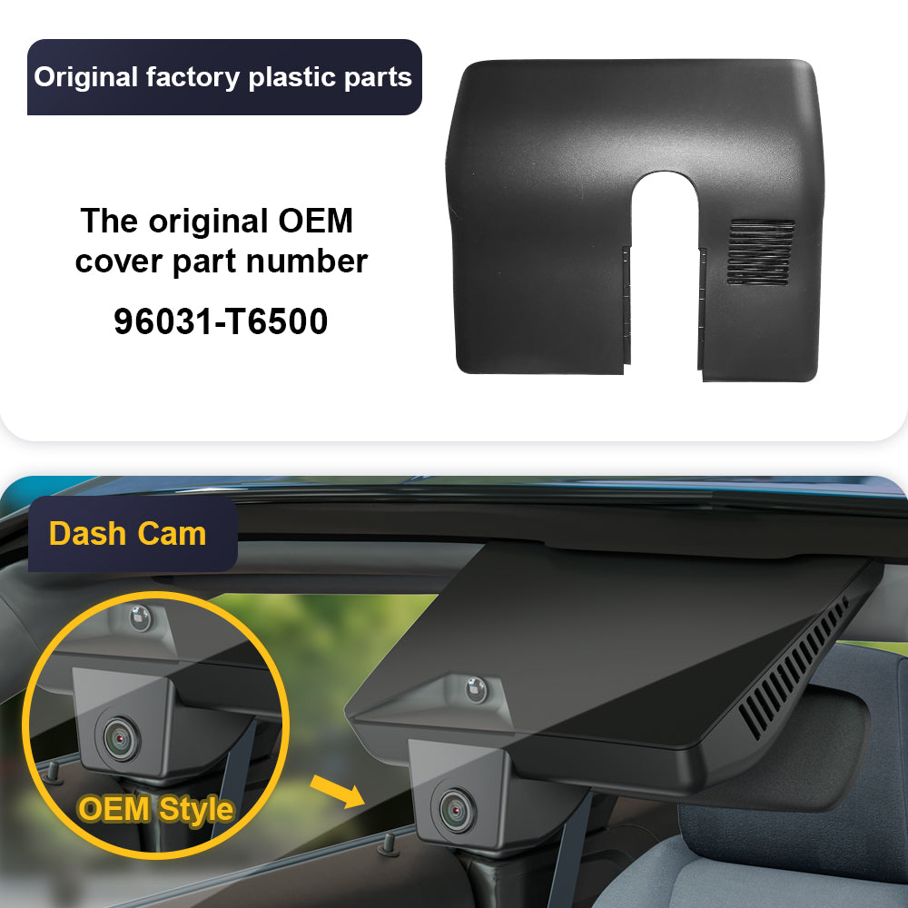 FITCAMX Dash Cam for Genesis GV80 2025-2026 (Rear Mirror Cover part number 96031-T6500)
