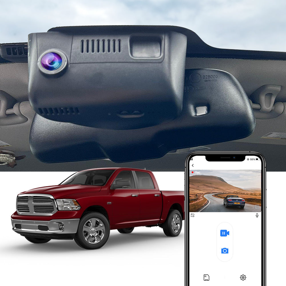 FITCAMX Dash Cam for 2013-2018 Ram 1500 2500 3500 4500 (4th Gen)