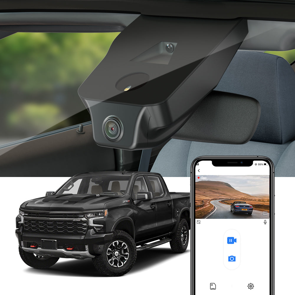 FITCAMX Dash Cam for Chevrolet Chevy Silverado 1500 2500HD 3500HD EV 2022-2026