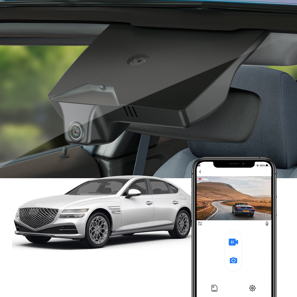 FITCAMX Dash Cam for Genesis G80 2021-2025 (2nd Gen) (Rear Mirror Cover part number 96030-T1010)