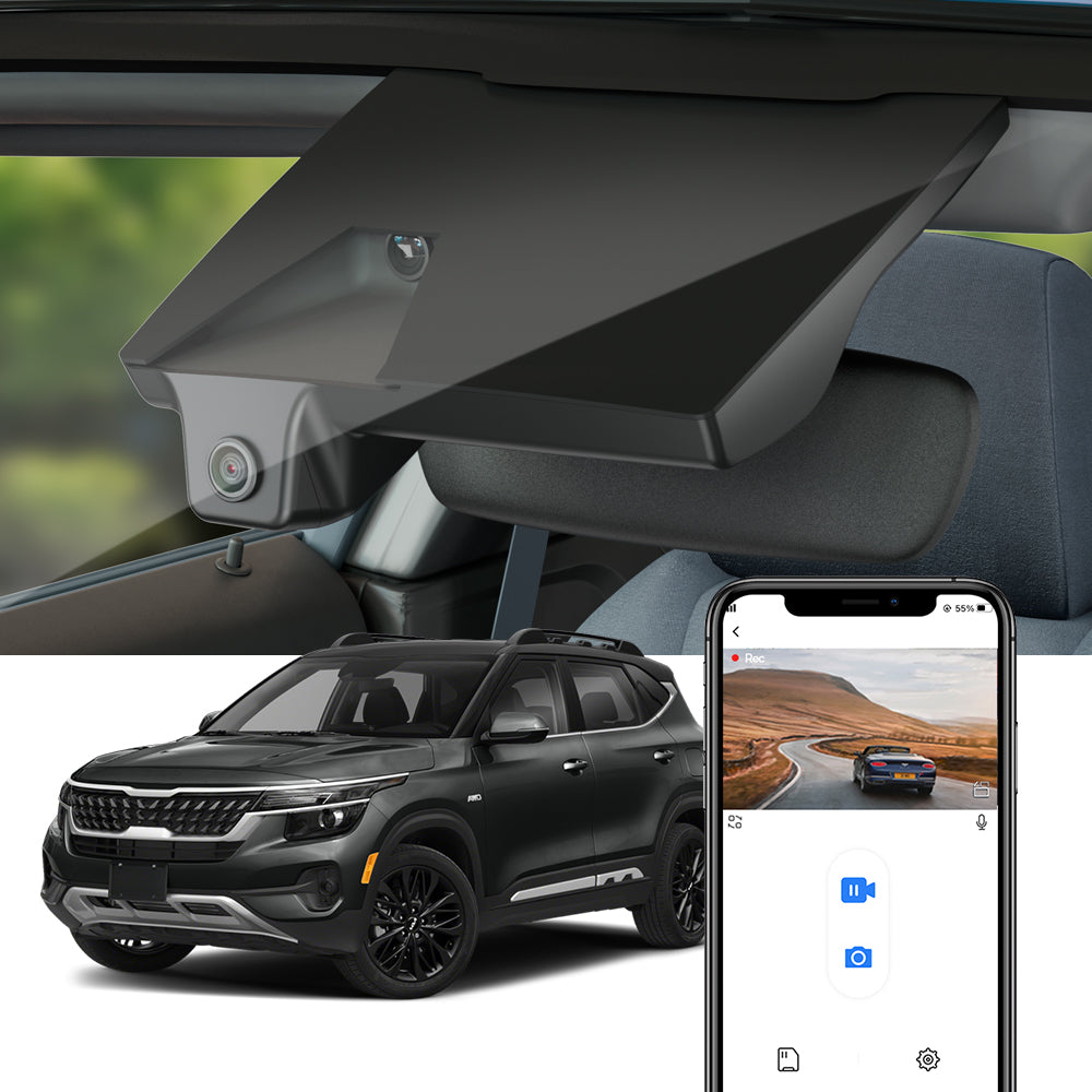 Fitcamx Dash Cam for Kia Seltos 2021-2026 (Rear Mirror Cover part number 96031-Q5000)