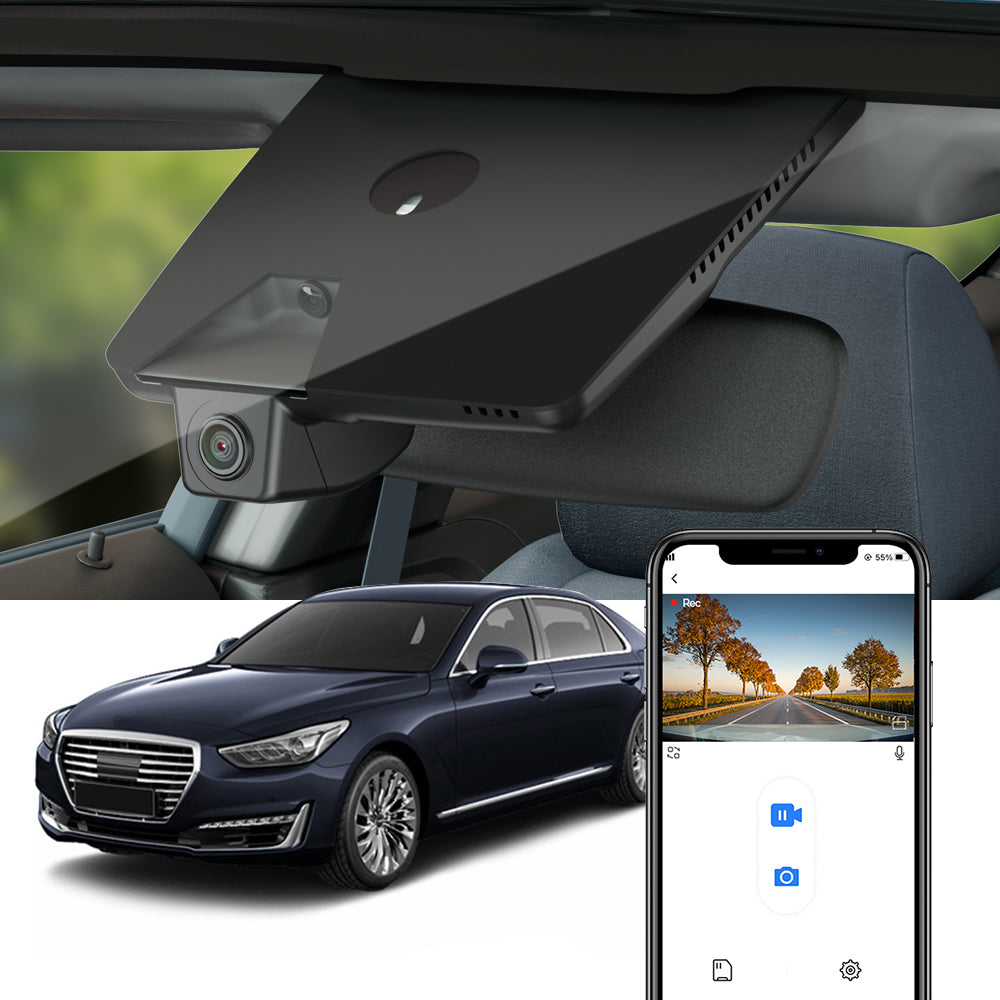 FITCAMX Dash Cam for Genesis G80 2017-2020 (Rear Mirror Cover part number 96005-B1500)