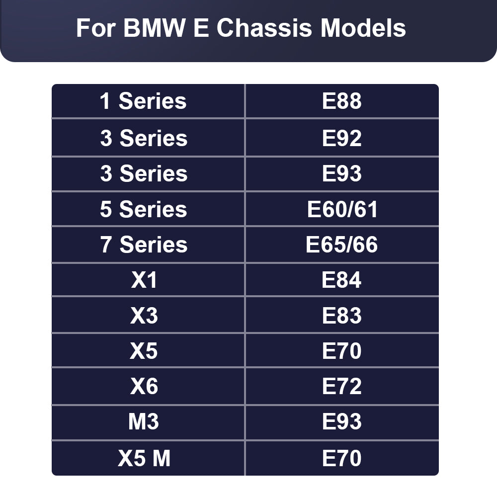 FITCAMX Dash Cam for BMW E Chassis