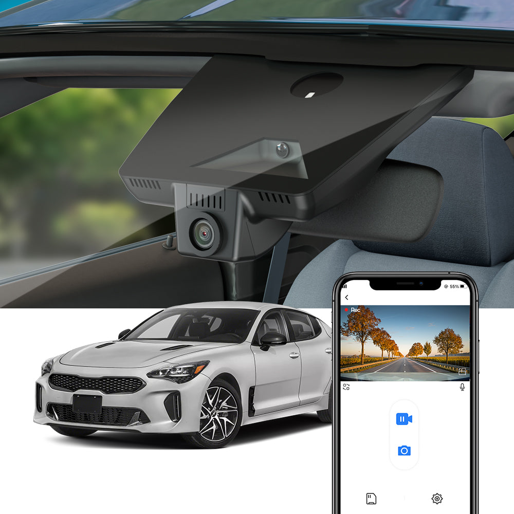 FITCAMX Dash Cam for Kia Stinger 2022-2024 (Rear Mirror Cover part number 96010-J5030)