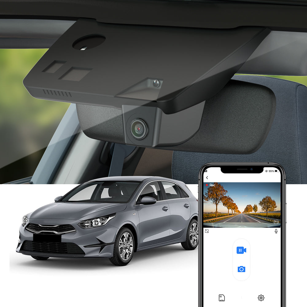 FITCAMX Dash Cam for Kia Ceed 2018-2023 (Right-hand drive car) (Rear Mirror Cover part number 96010-J7900)