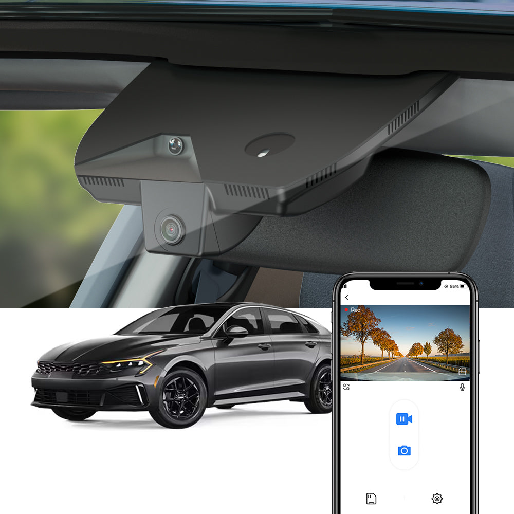 FITCAMX Dash Cam for 2025 2026 Kia K5 (Rear Mirror Cover part number 93030-L2500)