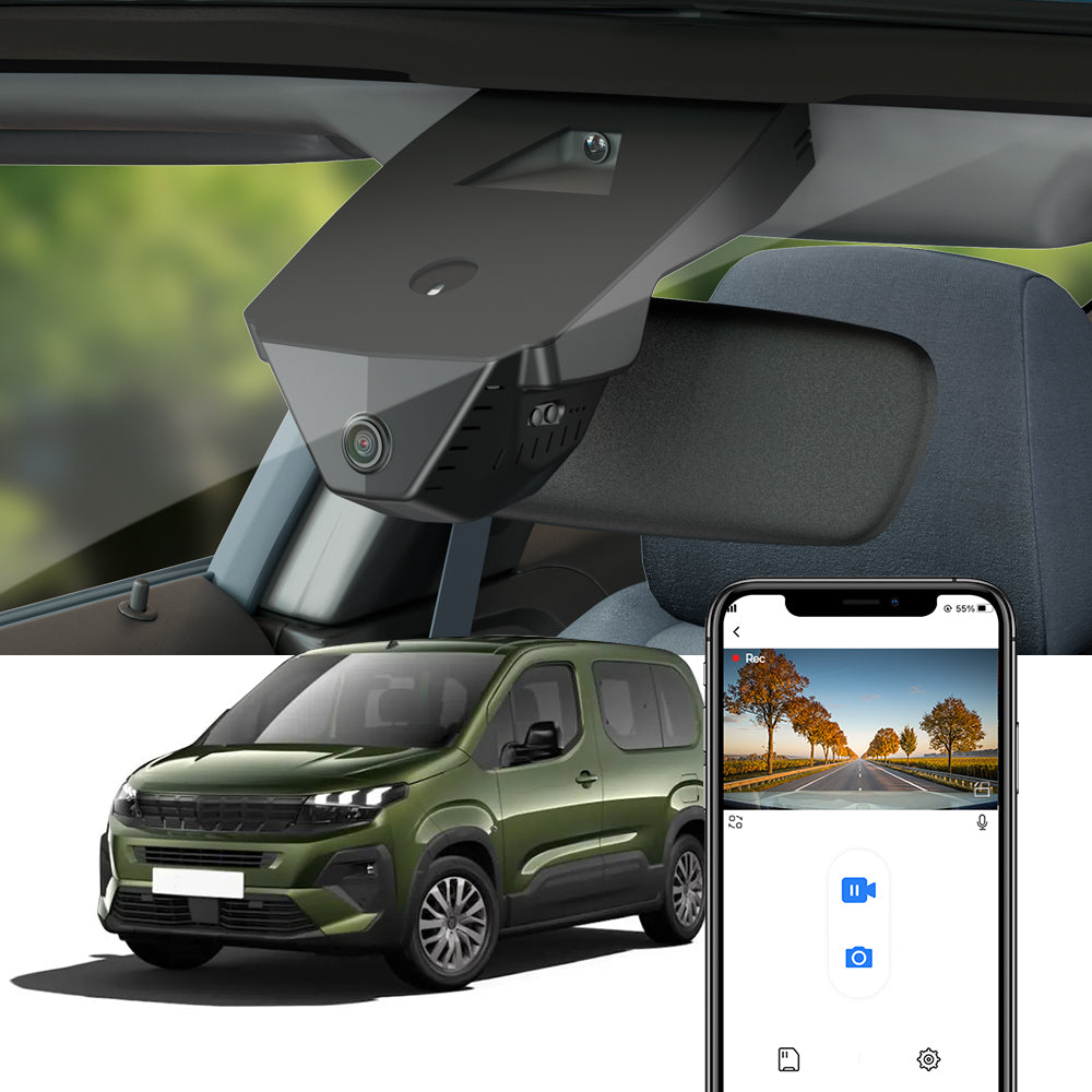 FITCAMX Dash Cam for Peugeot Rifter 2024 2025