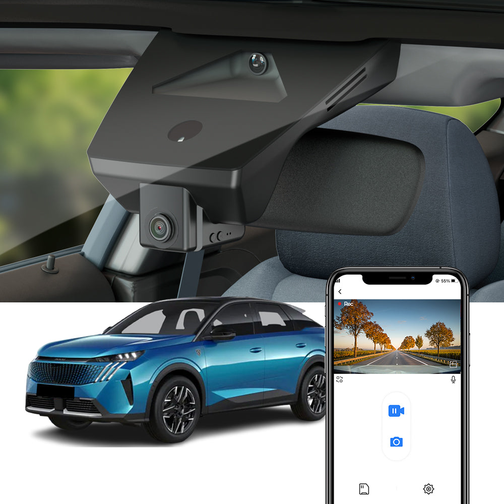 FITCAMX Dash Cam for Peugeot e3008, 3008 Hybrid 2024-2026