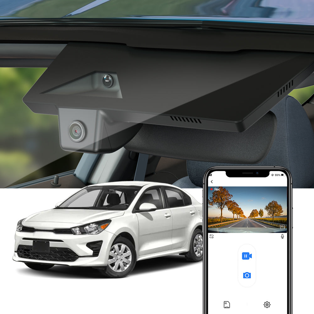 FITCAMX Dash Cam for Kia Rio 2021 - 2023 (Rear Mirror Cover part number 96005-H8500)