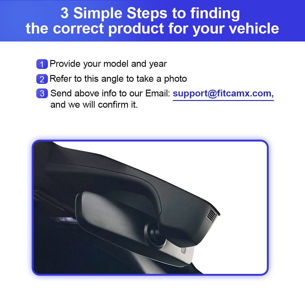 FITCAMX Dash Cam for Volkswagen ID.7 2023 -2026