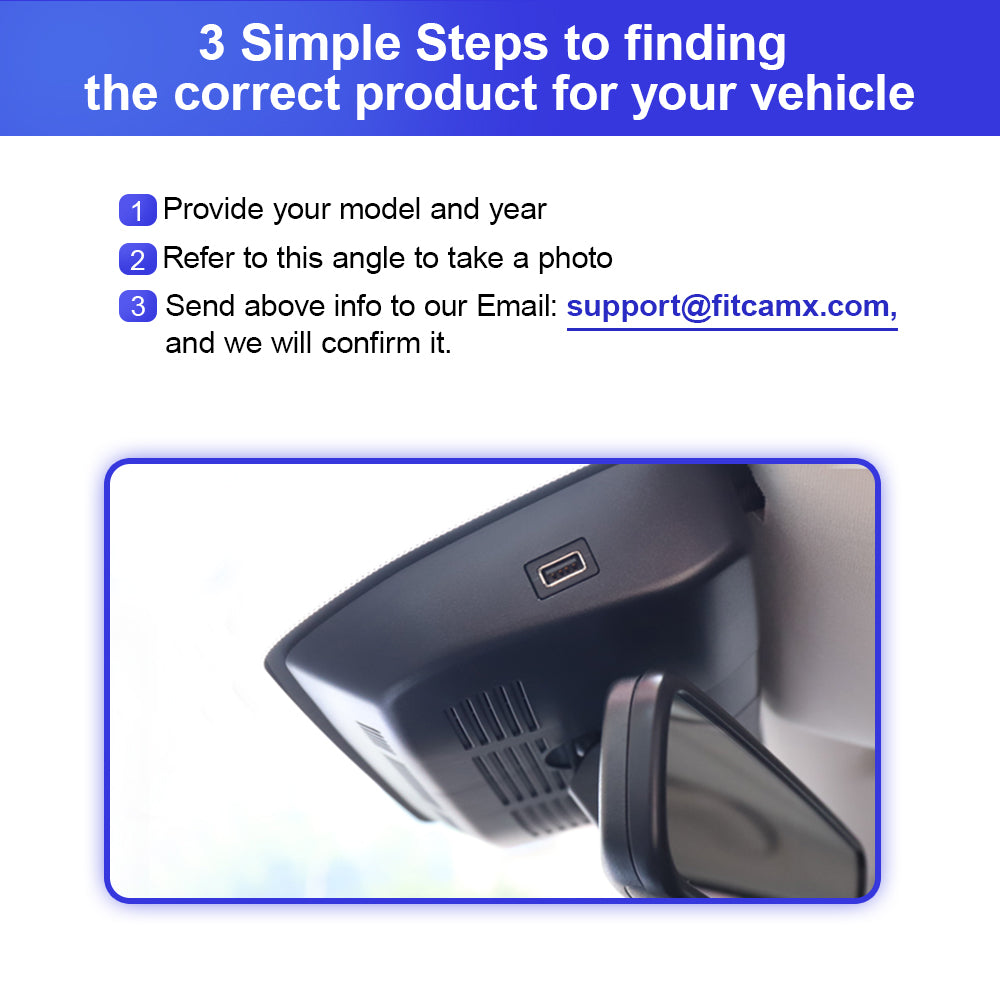 FITCAMX Dash Cam for GWM Pickup POER Cannon Cannon-L Cannon-X 2021-2024