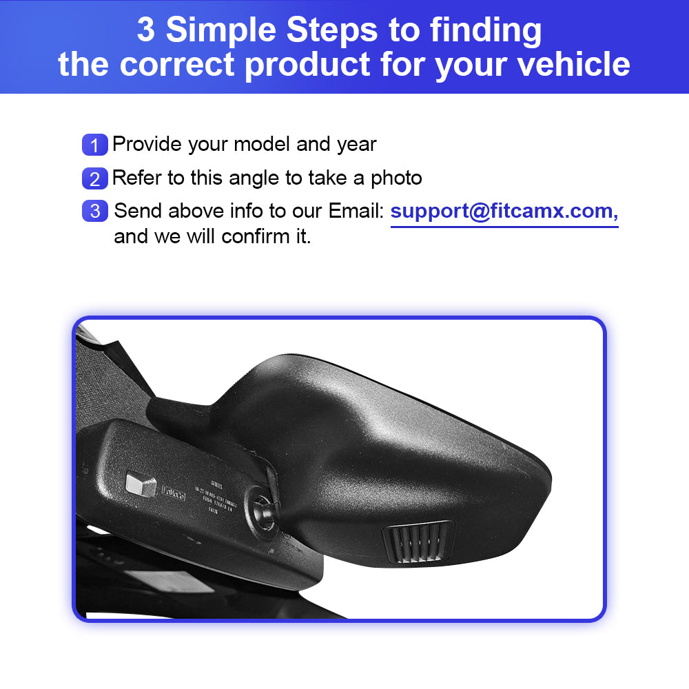FITCAMX Dash Cam for Ford Edge 2019-2025