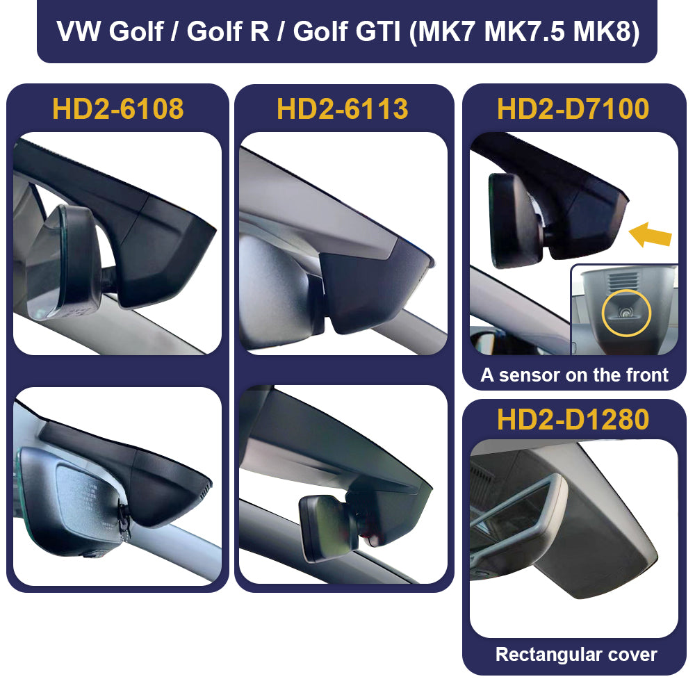 FITCAMX Dash Cam for VW Golf GTI R MK7 MK7.5 MK8 2015-2025