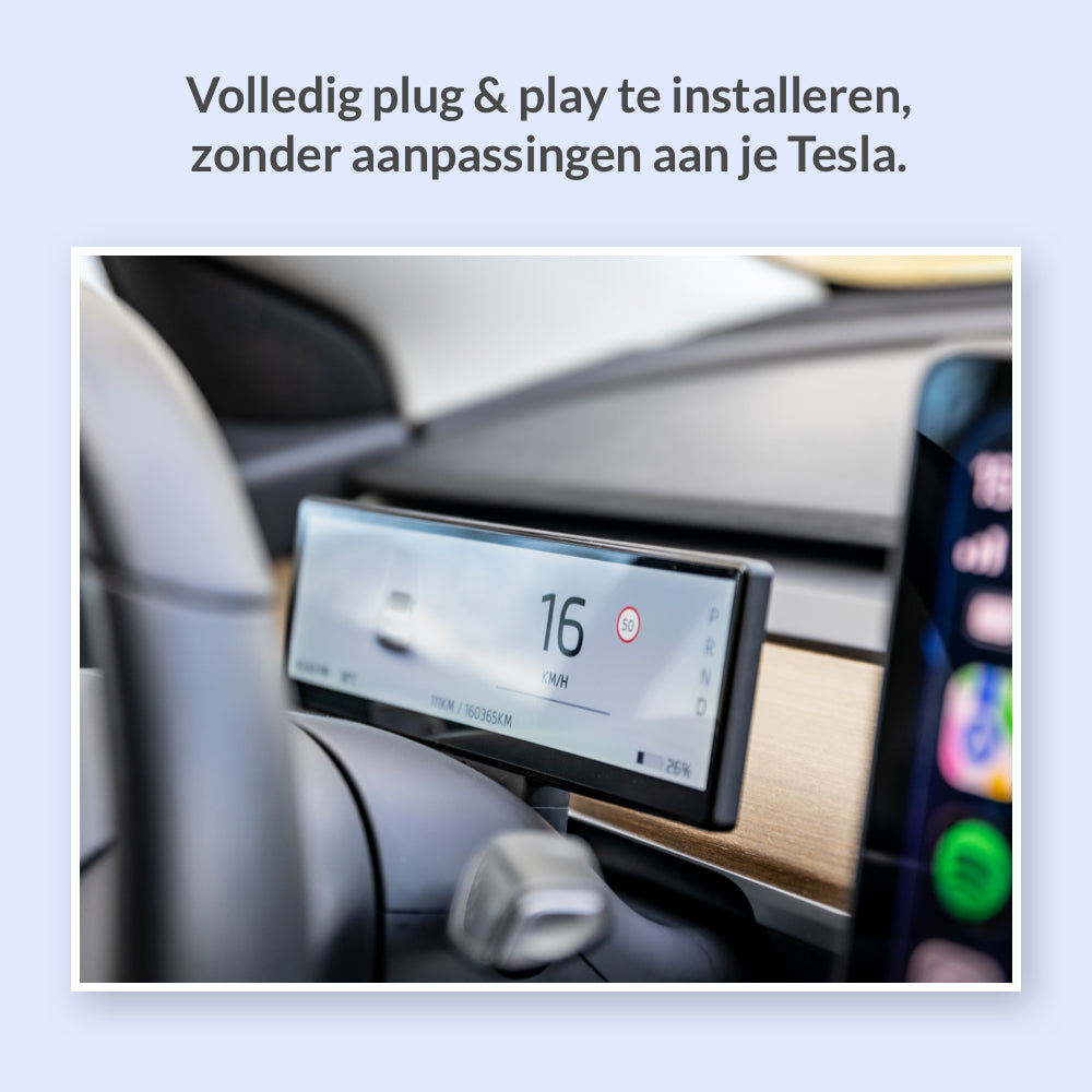Head-up Display voor Tesla